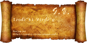 Izsáki Virág névjegykártya