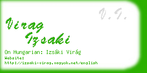 virag izsaki business card